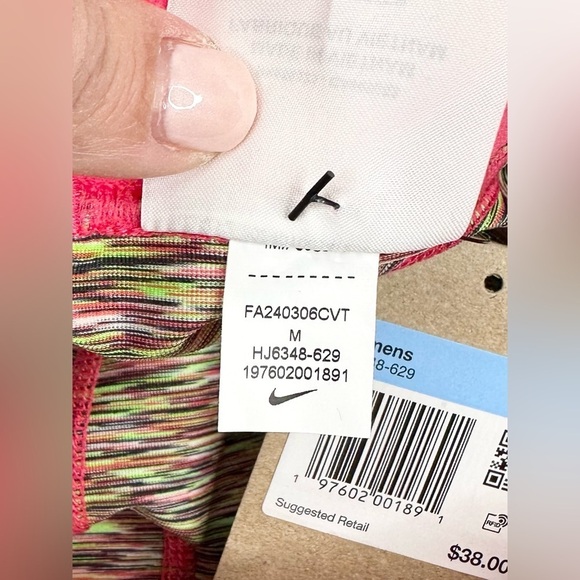 Nike Women's Pro 3" Spacedye Shorts in Multi Size Medium - Picture 6 of 8